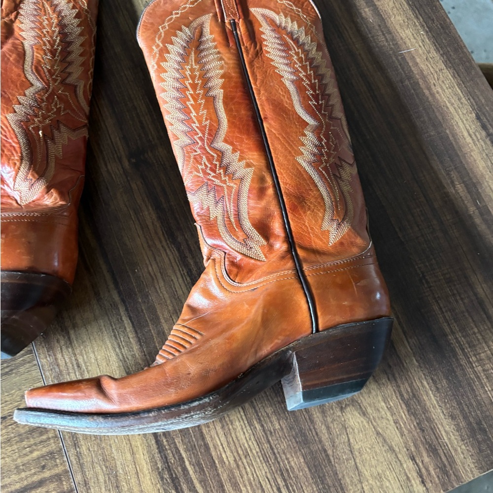Women’s Tall Lucchese Western Cowgirl Boots Sz 7 - Picture 3 of 15